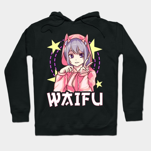 Waifu Anime Girl Japanese Cute Manga Kawaii Senpai Hoodie by theperfectpresents